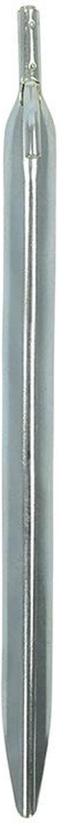 12x stuks grondpennen/tentharingen metaal met haak 25 cm - camping/kampeer accessoires - Silver