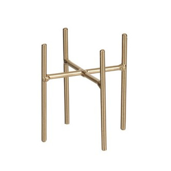 Mica Decorations Plantenstandaard/voet Ascot goud 10 x 9 cm - Plantenkrukjes - Woonaccessoires urban jungle