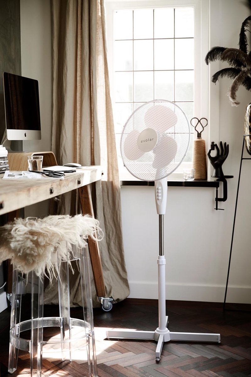 Staande ventilator 40 cm - Wit