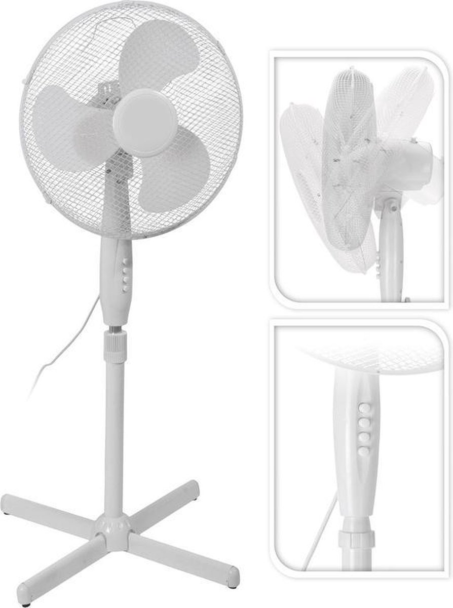 Staande ventilator 40 cm - Wit