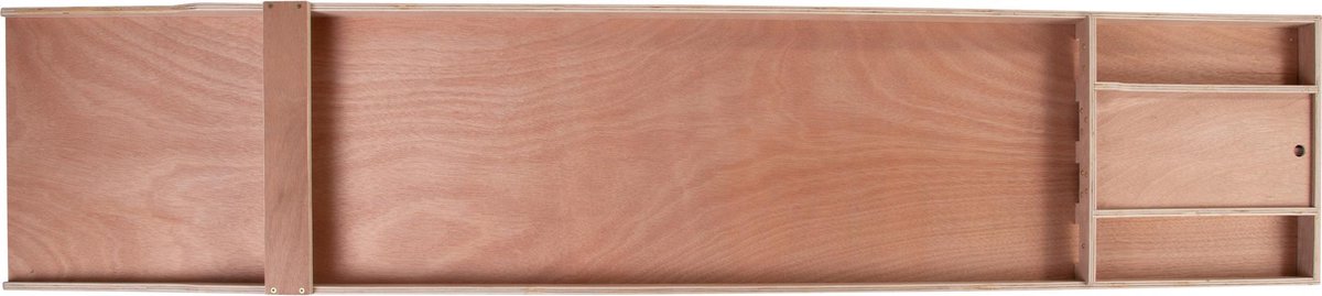 Longfield Games Games houten sjoelbak 200 x 41 x 7,5 cm hout 30 schijven - Bruin