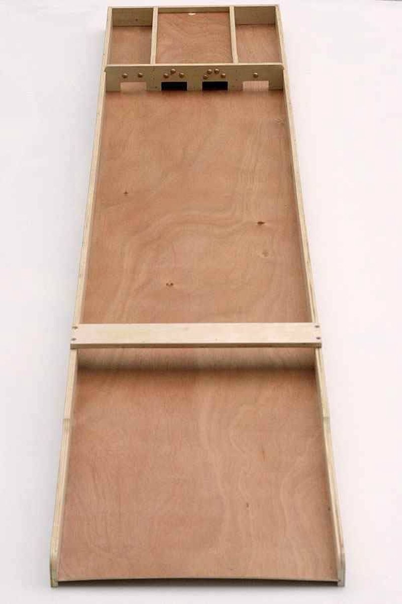 Longfield Games Games houten sjoelbak 200 x 41 x 7,5 cm hout 30 schijven - Bruin