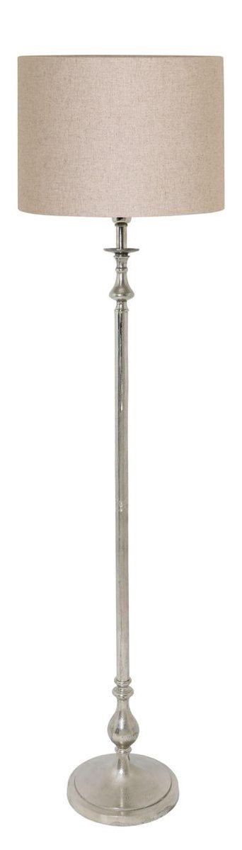 Light & Living Vloerlamp CEBU rond - Ruw Nikkel - Silver