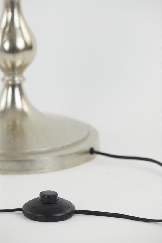 Light & Living Vloerlamp CEBU rond - Ruw Nikkel - Silver