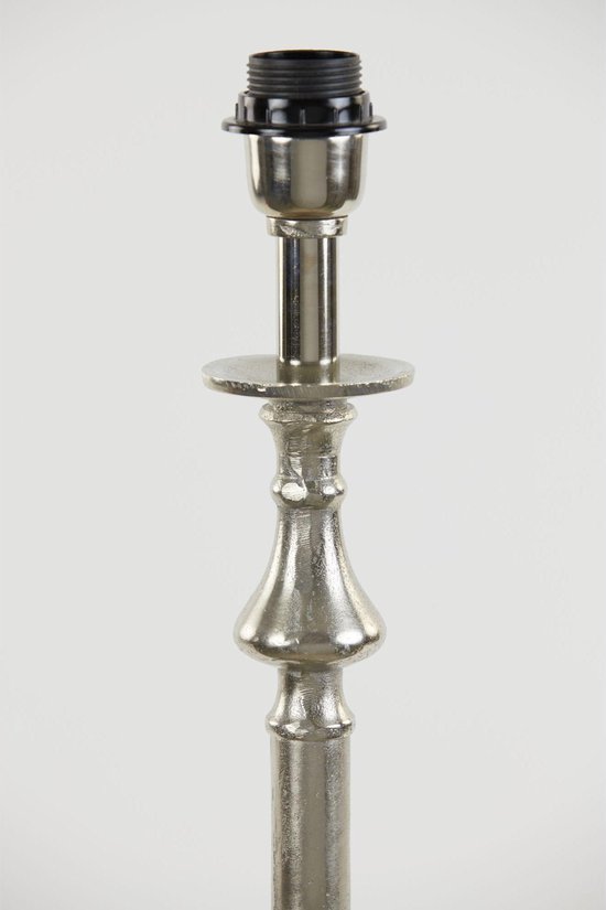 Light & Living Vloerlamp CEBU rond - Ruw Nikkel - Silver