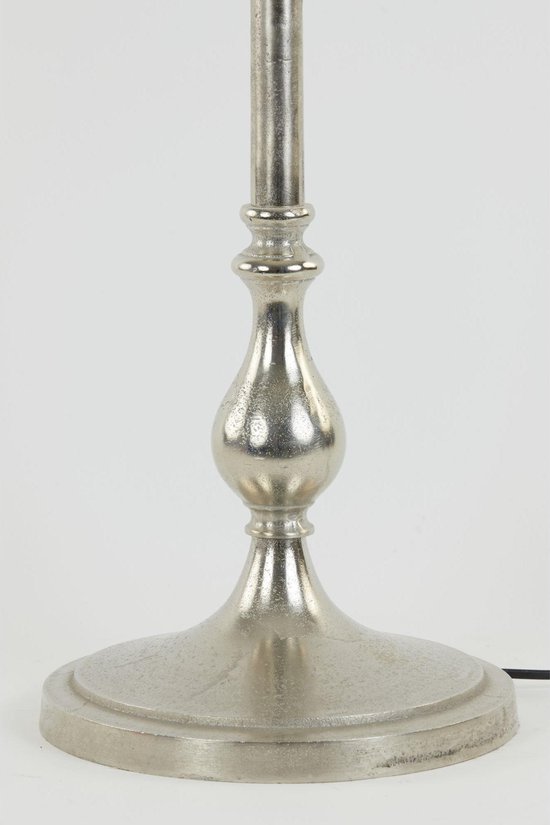 Light & Living Vloerlamp CEBU rond - Ruw Nikkel - Silver