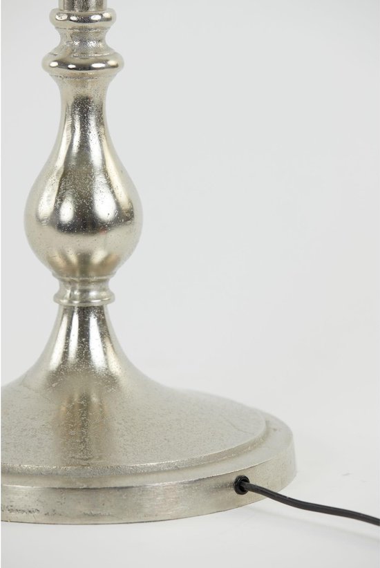 Light & Living Vloerlamp CEBU rond - Ruw Nikkel - Silver