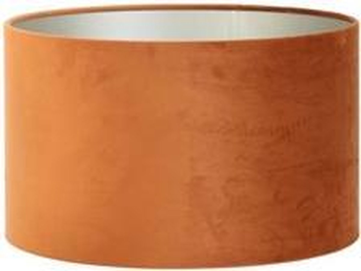 Light & Living Lampenkap cilinder VELOURS - 35-35-21cm - terra - Oranje