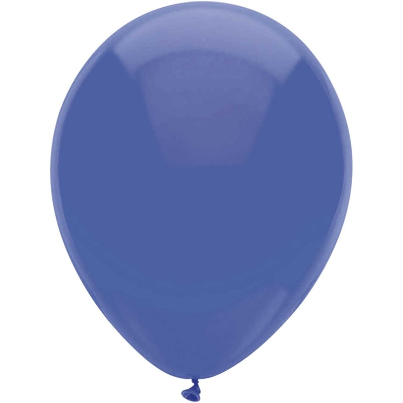 10x Donkere ballonnen 30 cm - Feestdecoratie - Feestballonnen - Blauw