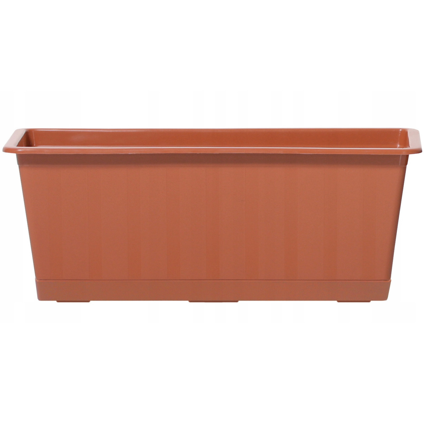 Prosperplast 1x Terracotta kunststof Agro plantenbakken/bloembakken 40 cm - Tuin decoraties - Bruin