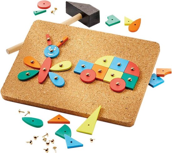 Totum hamertje tik junior hout/kurk 25 vormen