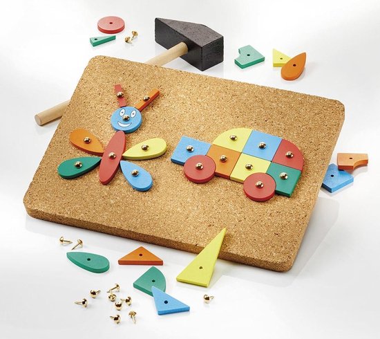 Totum hamertje tik junior hout/kurk 25 vormen