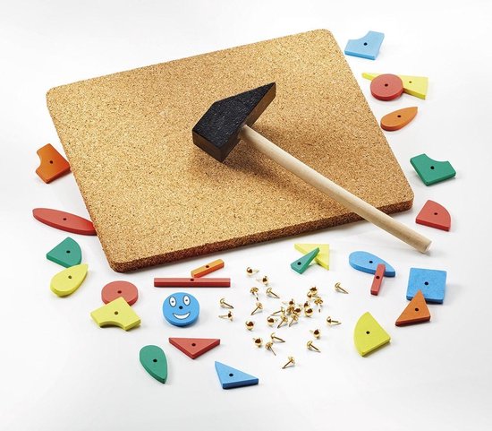 Totum hamertje tik junior hout/kurk 25 vormen