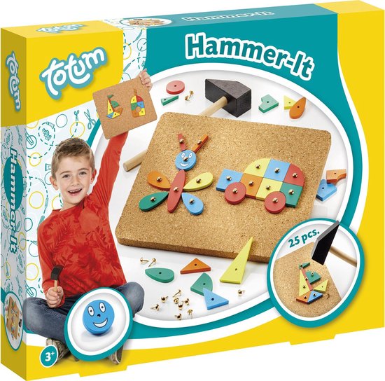 Totum hamertje tik junior hout/kurk 25 vormen