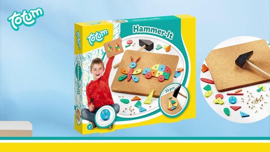 Totum hamertje tik junior hout/kurk 25 vormen