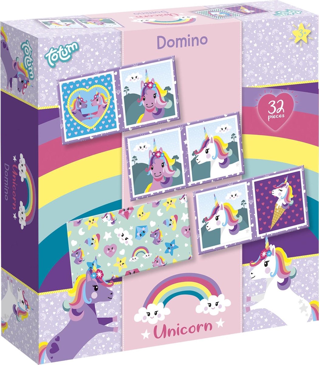 Totum dominospel Eenhoorn meisjes 32-delig