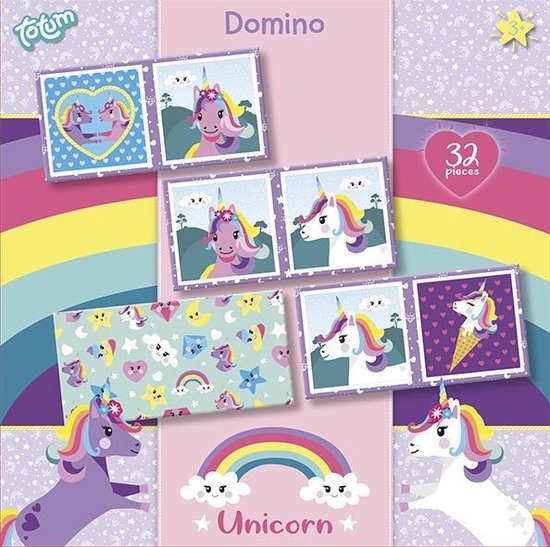 Totum dominospel Eenhoorn meisjes 32-delig