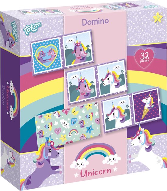 Totum dominospel Eenhoorn meisjes 32-delig