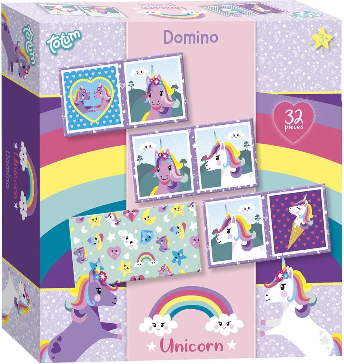 Totum dominospel Eenhoorn meisjes 32-delig