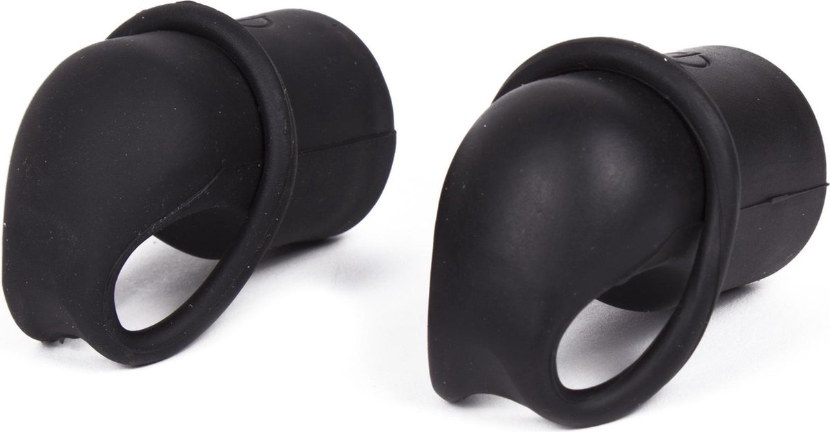 Huismerk 1x Fietslampen set voorlicht en achterlicht - silicone / waterdicht - inclusief 4x knoopcelbatterij CR2032 - fietslampensetje / fietsverlichting - koplamp en achterlamp - Zwart