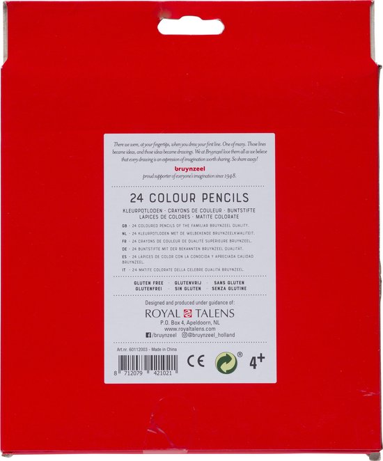 Bruynzeel 24x kleurpotloden voor kinderen - Teken/hobby/knutselmateriaal - Tekenen/kleuren met potlood