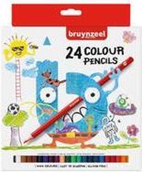 Bruynzeel 24x kleurpotloden voor kinderen - Teken/hobby/knutselmateriaal - Tekenen/kleuren met potlood