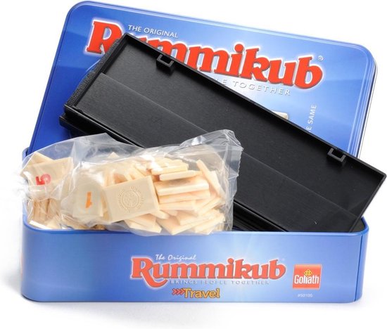 Goliath Rummikub reisspel blik - Blauw