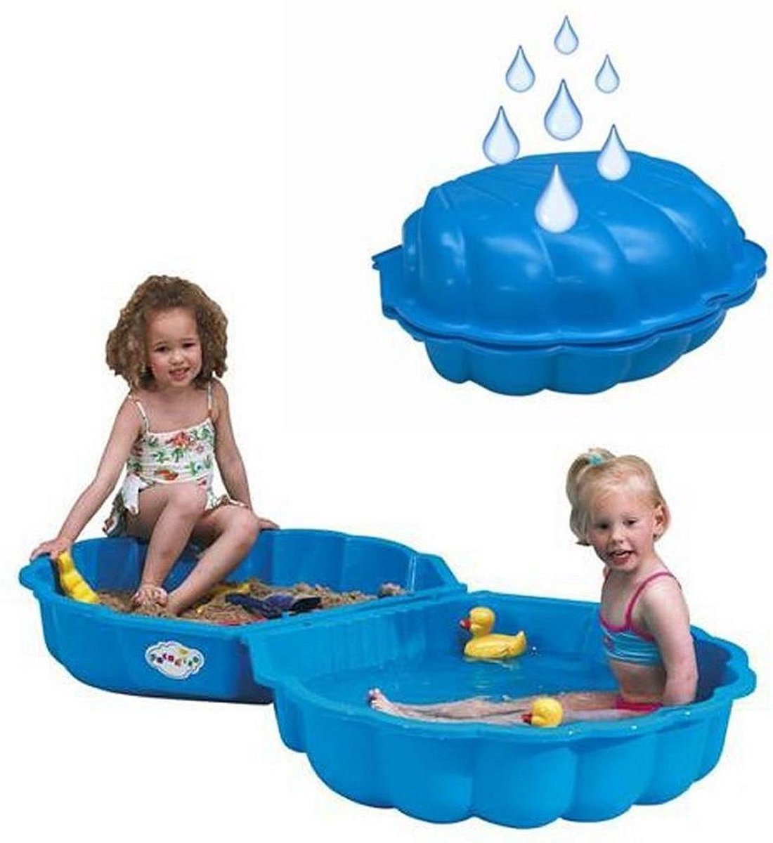 Paradiso Toys zandbak schelpen 87 x 78 cm 2-delig - Blauw