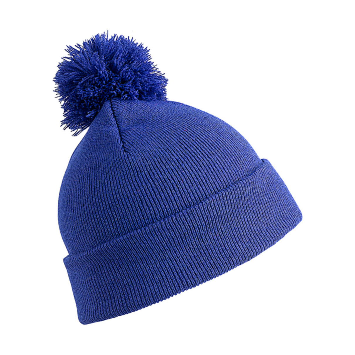 Result Trendy warme wintermuts in het kobalt met pom pom voor volwassenen - Damesmutsen / herenmutsen - 100% polyacryl - Blauw