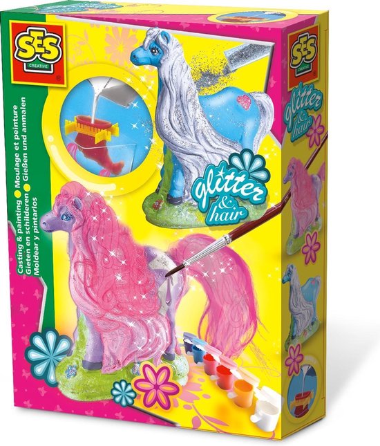 Ses Gips gieten paard met manen