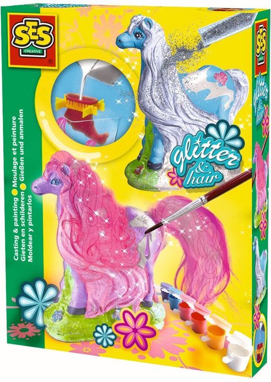 Ses Gips gieten paard met manen