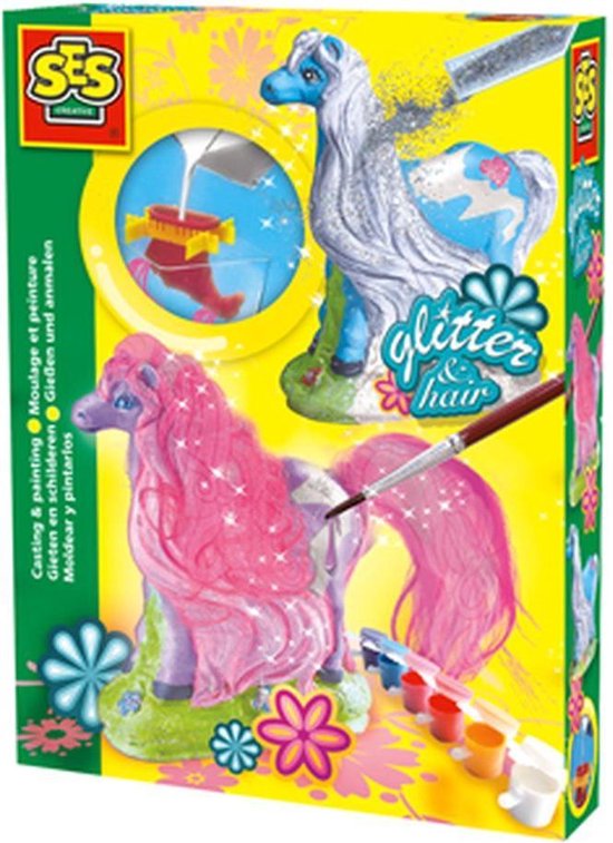 Ses Gips gieten paard met manen