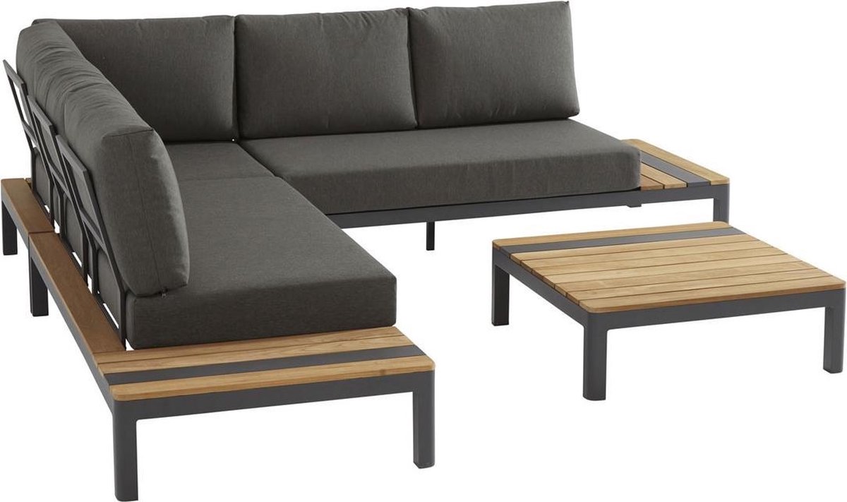 4 Seasons Outdoor Meridien loungeset 4-delig - - Grijs