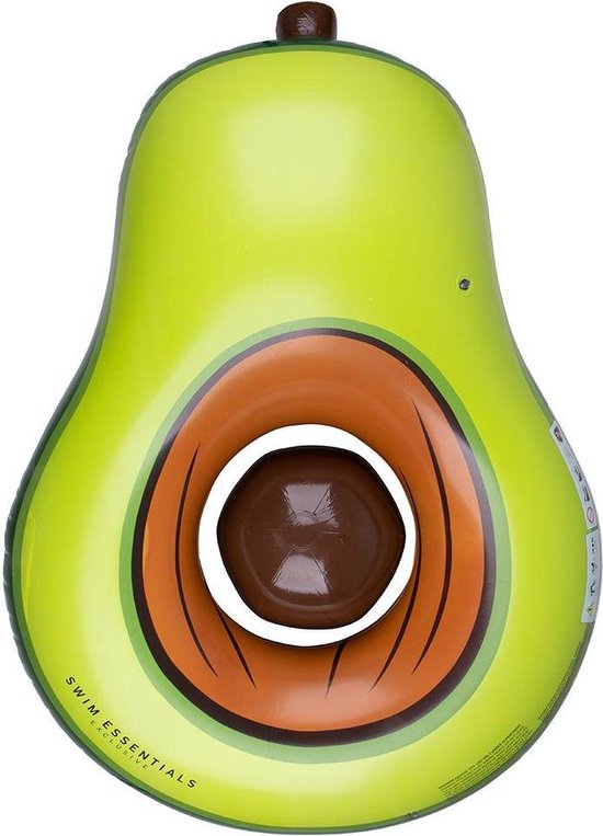 Swim Essentials Luchtbed avocado met pit 180 x 120 cm - Groen