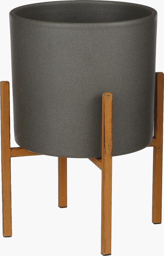 Mica Decorations Plantenstandaard/voet Ascot roest 24 x 25 cm - Plantenkrukjes - Woonaccessoires urban jungle - Bruin