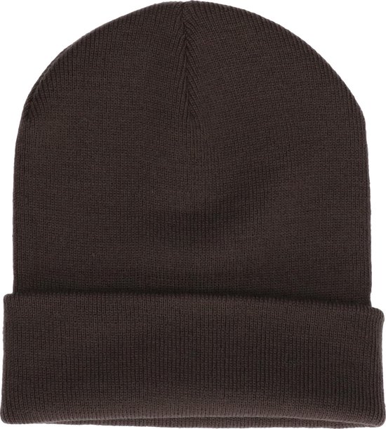 Beechfield basic winter muts/beanie antraciet acryl voor volwassenen - Winter Essentials/accessoires - Grijs