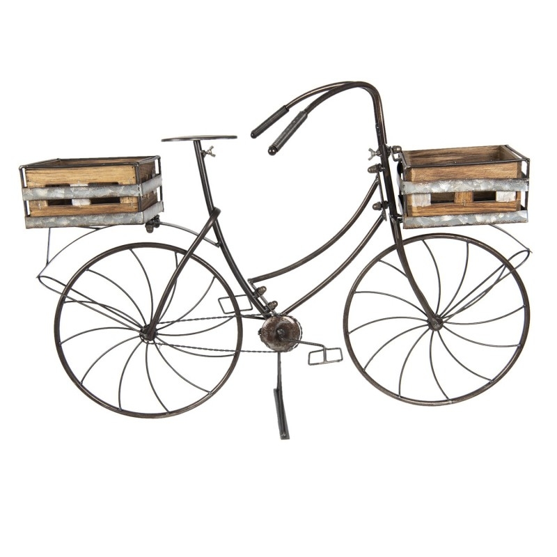 Clayre & Eef - planthouder fiets 85*30*58 cm ijzer - fiets - 5Y0546 - Bruin