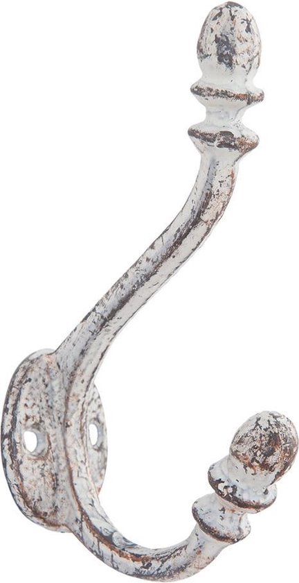 Clayre & Eef Wandhaak - 3*8*12 cm ijzer - - 6Y1525G - Grijs