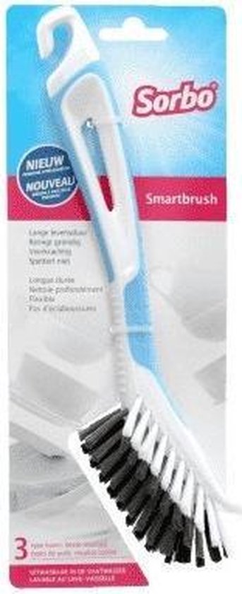 Sorbo Smartbrush afwasborstel blauw/wit - Afwassen - Huishoudelijke keukenaccessoires