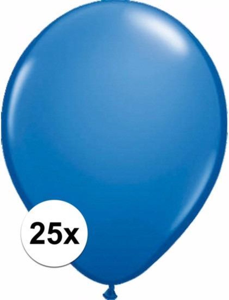 Metallice ballonnen 25 stuks - Blauw