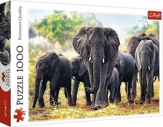 Trefl Puzzel Afrikaanse Olifanten - 1000 stukjes - Legpuzzel