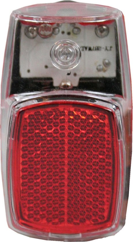 Fietsverlichting set klassieke koplamp en achterlicht - LED - inclusief 5x AAA - universele fietsverlichting op batterij - voorlichten / achterlichten