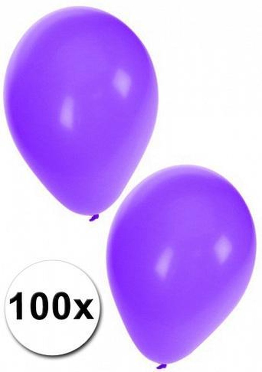 e ballonnen 100 stuks - Paars