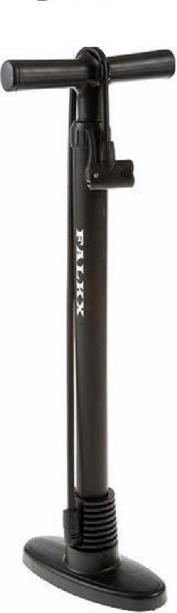 e fietspomp staand inclusief 5-delige nippelset - Fietsband oppompen - Fietspompen - Voor alle ventielen - Zwart