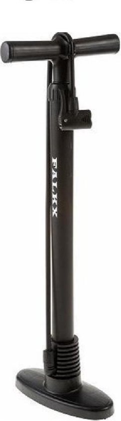 e fietspomp staand inclusief 5-delige nippelset - Fietsband oppompen - Fietspompen - Voor alle ventielen - Zwart