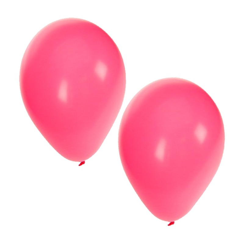 50x stuks party ballonnen - 27 cm - ballon voor helium en lucht - verjaardag/feestartikelen/versiering - Roze