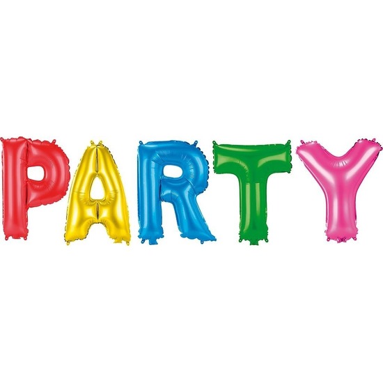Gekleurde folie ballonnen Party set