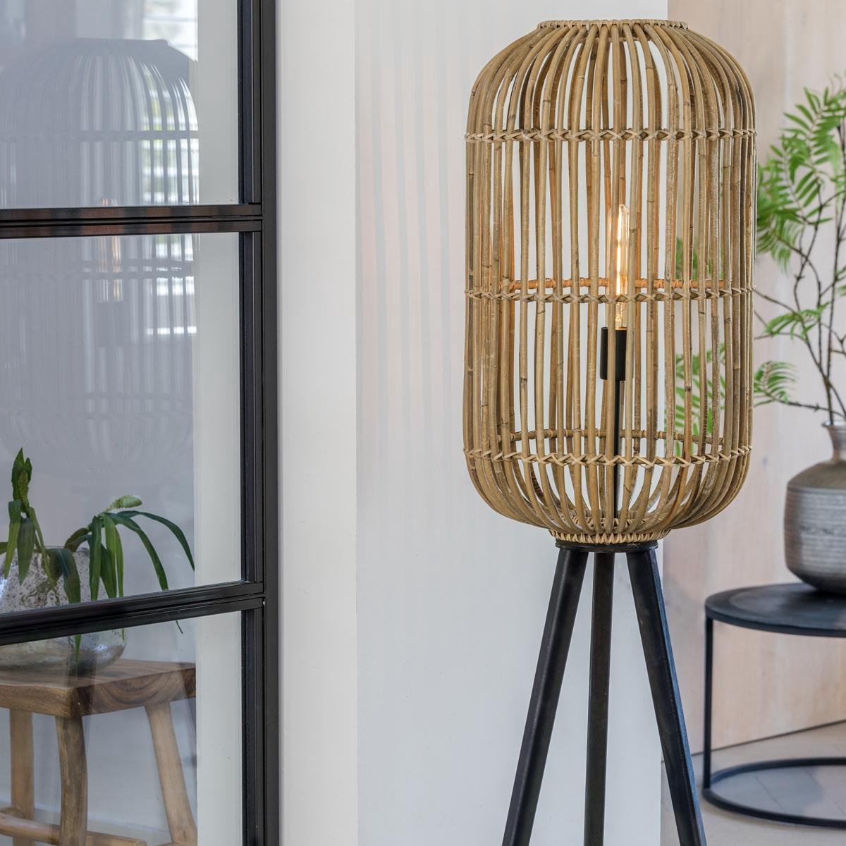 Light & Living Vloerlamp TABANA - rotan naturel - Bruin