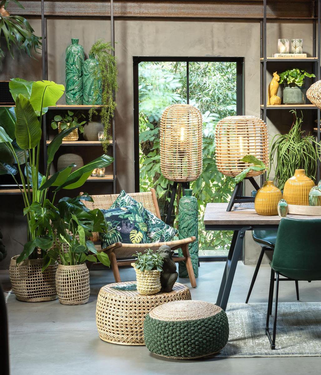 Light & Living Vloerlamp TABANA - rotan naturel - Bruin