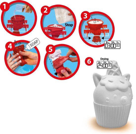 Ses Creative gips gieten en schilderen cupcake 9-delig - Roze